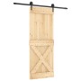 Sliding door with solid pine wood hardware 80x210 cm by vidaXL, Doors - Ref: Foro24-3203208, Price: 151,27 €, Discount: %