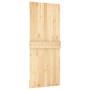 Puerta corredera con herrajes madera maciza de pino 85x210 cm de vidaXL, Puertas - Ref: Foro24-3203209, Precio: 175,43 €, Des...