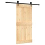 Puerta corredera con herrajes madera maciza de pino 95x210 cm de vidaXL, Puertas - Ref: Foro24-3203234, Precio: 169,98 €, Des...