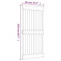 Puerta corredera con herrajes madera maciza de pino 95x210 cm de vidaXL, Puertas - Ref: Foro24-3203234, Precio: 169,98 €, Des...