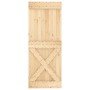 Sliding door with solid pine wood hardware 80x210 cm by vidaXL, Doors - Ref: Foro24-3203243, Price: 154,86 €, Discount: %