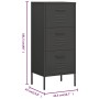 Anthracite steel storage cabinet 42.5x35x101.5 cm by vidaXL, Lockers and storage cabinets - Ref: Foro24-336186, Price: 149,05...