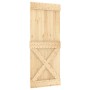 Puerta corredera con herrajes madera maciza de pino 85x210 cm de vidaXL, Puertas - Ref: Foro24-3203244, Precio: 179,42 €, Des...