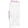 Puerta corredera con herrajes madera maciza de pino 85x210 cm de vidaXL, Puertas - Ref: Foro24-3203244, Precio: 179,42 €, Des...