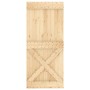 Puerta corredera con herrajes madera maciza de pino 90x210 cm de vidaXL, Puertas - Ref: Foro24-3203245, Precio: 154,18 €, Des...