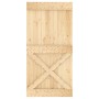 Puerta corredera con herrajes madera maciza de pino 100x210 cm de vidaXL, Puertas - Ref: Foro24-3203247, Precio: 181,46 €, De...