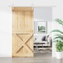 Sliding door with solid pine wood hardware 90x210 cm by vidaXL, Doors - Ref: Foro24-3203269, Price: 175,56 €, Discount: %