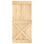 Puerta corredera con herrajes madera maciza de pino 95x210 cm de vidaXL, Puertas - Ref: Foro24-3203270, Precio: 194,99 €, Des...