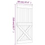 Puerta corredera con herrajes madera maciza de pino 95x210 cm de vidaXL, Puertas - Ref: Foro24-3203270, Precio: 194,99 €, Des...