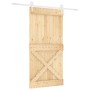 Sliding door with solid pine wood fittings 100x210 cm by vidaXL, Doors - Ref: Foro24-3203271, Price: 190,96 €, Discount: %