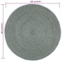 Olive green round handwoven jute rug 180 cm by vidaXL, Rugs - Ref: Foro24-343599, Price: 99,30 €, Discount: %