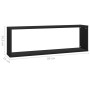 Estantes cubo de pared 4 uds contrachapado negro 80x15x26,5 cm de vidaXL, Estantes y estanterías - Ref: Foro24-807110, Precio...