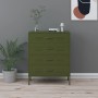 Olive green steel drawer cabinet 80x35x101.5 cm by vidaXL, Drawers - Ref: Foro24-336198, Price: 249,09 €, Discount: %