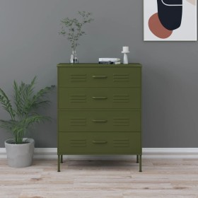 Olive green steel drawer cabinet 80x35x101.5 cm by vidaXL, Drawers - Ref: Foro24-336198, Price: 228,85 €, Discount: %