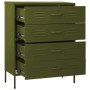 Armario de cajones de acero verde oliva 80x35x101,5 cm de vidaXL, Cajoneras - Ref: Foro24-336198, Precio: 249,09 €, Descuento: %