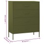 Armario de cajones de acero verde oliva 80x35x101,5 cm de vidaXL, Cajoneras - Ref: Foro24-336198, Precio: 249,09 €, Descuento: %