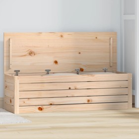 Solid pine wood storage box 109x36.5x33 cm by vidaXL, Closets and storage - Ref: Foro24-823624, Price: 92,43 €, Discount: %