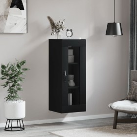 Black wall cabinet 34.5x34x90 cm by vidaXL, Sideboards - Ref: Foro24-835003, Price: 50,14 €, Discount: %