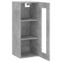 Armario de pared gris hormigón 34,5x34x90 cm de vidaXL, Aparadores - Ref: Foro24-835006, Precio: 48,56 €, Descuento: %