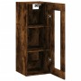 Armario de pared roble ahumado 34,5x34x90 cm de vidaXL, Aparadores - Ref: Foro24-835007, Precio: 48,19 €, Descuento: %