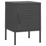 Anthracite steel bedside table 35x35x51 cm by vidaXL, Nightstands - Ref: Foro24-336213, Price: 71,93 €, Discount: %