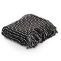 Black cotton checkered blanket 220x250 cm by vidaXL, Blankets - Ref: Foro24-245332, Price: 36,37 €, Discount: %