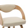 Dining chairs 4 pcs curved wood and cream synthetic leather by vidaXL, dining chairs - Ref: Foro24-278844, Price: 554,60 €, D...