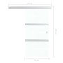 Sliding door with soft stop ESG glass and aluminum 76x205 cm by vidaXL, Doors - Ref: Foro24-288061, Price: 188,91 €, Discount: %