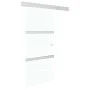 Puerta corredera con topes suaves vidrio ESG aluminio 76x205 cm de vidaXL, Puertas - Ref: Foro24-288055, Precio: 197,85 €, De...