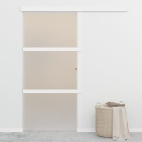 Sliding door with soft stops ESG glass aluminum 90x205 cm by vidaXL, Doors - Ref: Foro24-288056, Price: 283,87 €, Discount: %