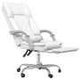 White synthetic leather massage reclining office chair by vidaXL, Office chairs - Ref: Foro24-349692, Price: 145,99 €, Discou...