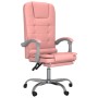 Pink synthetic leather massage reclining office chair by vidaXL, Office chairs - Ref: Foro24-349671, Price: 130,72 €, Discoun...