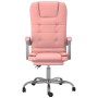 Pink synthetic leather massage reclining office chair by vidaXL, Office chairs - Ref: Foro24-349671, Price: 130,72 €, Discoun...