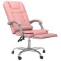 Pink synthetic leather massage reclining office chair by vidaXL, Office chairs - Ref: Foro24-349671, Price: 130,72 €, Discoun...