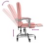 Pink synthetic leather massage reclining office chair by vidaXL, Office chairs - Ref: Foro24-349671, Price: 130,72 €, Discoun...