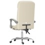 Silla de oficina reclinable masaje cuero sintético color crema de vidaXL, Sillas de oficina - Ref: Foro24-349710, Precio: 128...