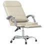 Silla de oficina reclinable masaje cuero sintético color crema de vidaXL, Sillas de oficina - Ref: Foro24-349710, Precio: 128...