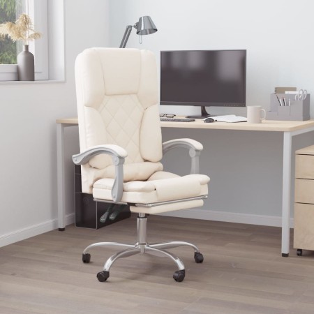 Cream-colored synthetic leather massage reclining office chair by vidaXL, Office chairs - Ref: Foro24-349690, Price: 114,76 €...