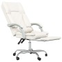 Silla de oficina reclinable masaje cuero sintético color crema de vidaXL, Sillas de oficina - Ref: Foro24-349690, Precio: 114...