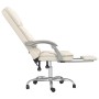 Silla de oficina reclinable masaje cuero sintético color crema de vidaXL, Sillas de oficina - Ref: Foro24-349690, Precio: 114...