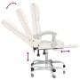 Silla de oficina reclinable masaje cuero sintético color crema de vidaXL, Sillas de oficina - Ref: Foro24-349690, Precio: 114...