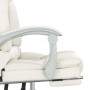 Silla de oficina reclinable masaje cuero sintético color crema de vidaXL, Sillas de oficina - Ref: Foro24-349690, Precio: 114...