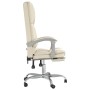 Silla de oficina reclinable masaje cuero sintético color crema de vidaXL, Sillas de oficina - Ref: Foro24-349680, Precio: 120...