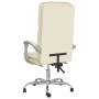 Silla de oficina reclinable masaje cuero sintético color crema de vidaXL, Sillas de oficina - Ref: Foro24-349680, Precio: 120...