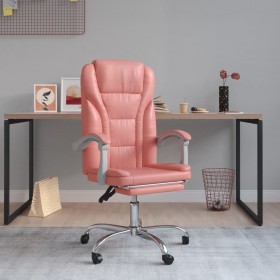 Reclining office chair in pink synthetic leather by vidaXL, Office chairs - Ref: Foro24-349701, Price: 136,99 €, Discount: %