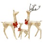 Figuras de familia de renos de Navidad dorado 201 LED de vidaXL, Luces de Navidad - Ref: Foro24-329770, Precio: 272,99 €, Des...