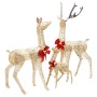 Figuras de familia de renos de Navidad dorado 201 LED de vidaXL, Luces de Navidad - Ref: Foro24-329770, Precio: 272,99 €, Des...