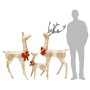 Figuras de familia de renos de Navidad dorado 201 LED de vidaXL, Luces de Navidad - Ref: Foro24-329770, Precio: 272,99 €, Des...