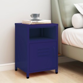 Navy blue steel nightstand 35x35x51 cm by vidaXL, Nightstands - Ref: Foro24-336217, Price: 93,21 €, Discount: %