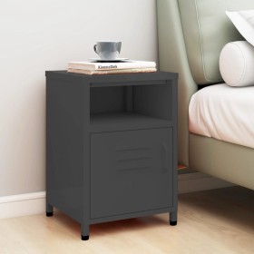 Anthracite steel bedside table 35x35x51 cm by vidaXL, Nightstands - Ref: Foro24-336222, Price: 83,03 €, Discount: %